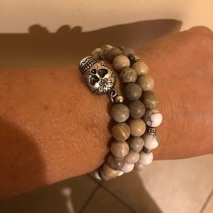 Wrap around skull bracelet